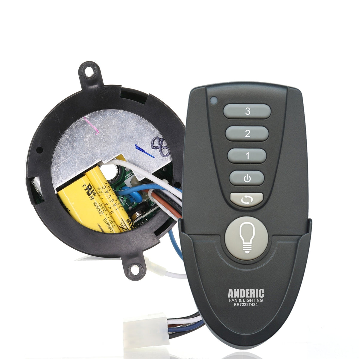 Anderic Substitute for Hunter CP9430R/IN2TX09 Ceiling Fan Receiver [MR77A-RR7222T434-KIT]
