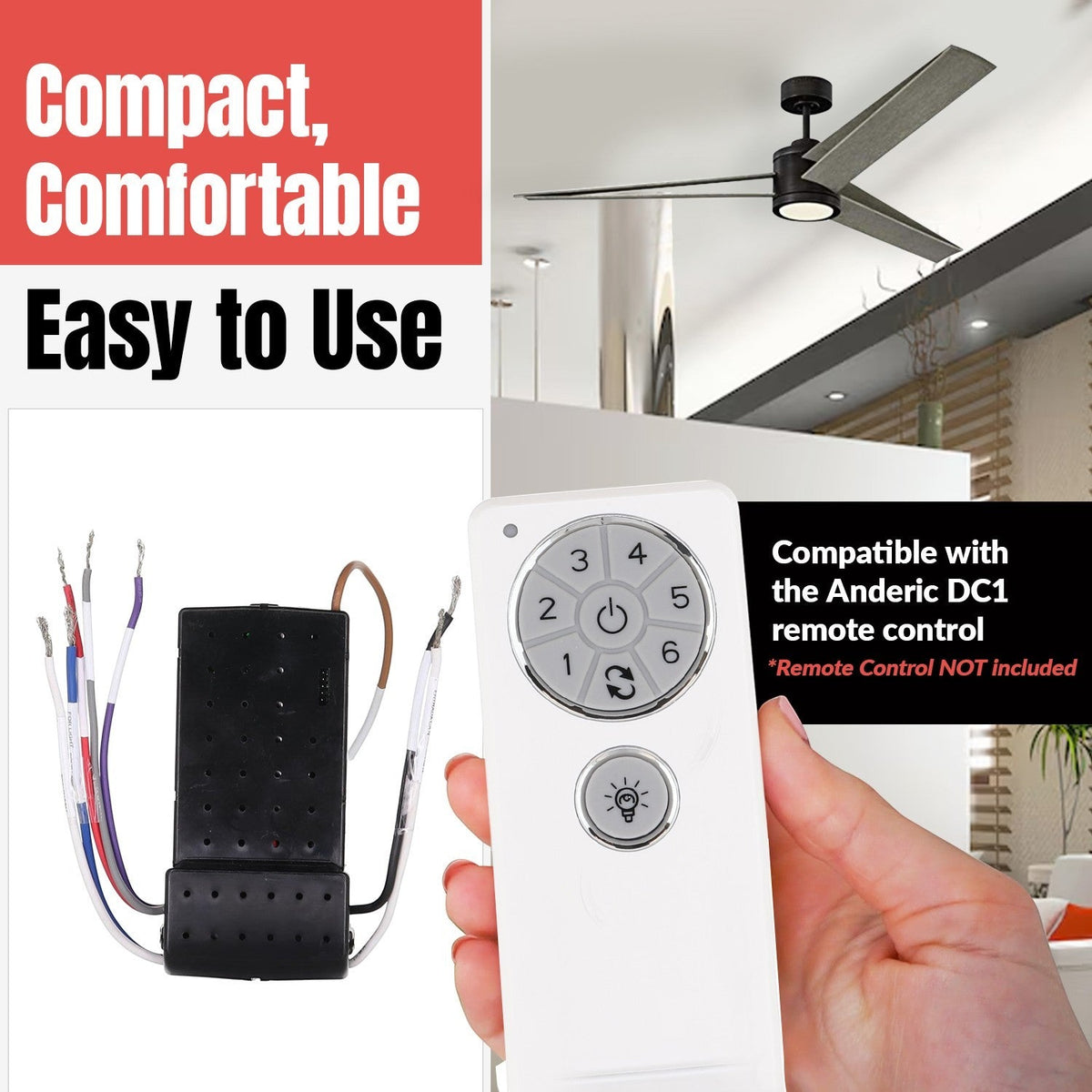 Monte Carlo DC8-56SGU-L-1 6 Speed For DC Ceiling Fan Receiver