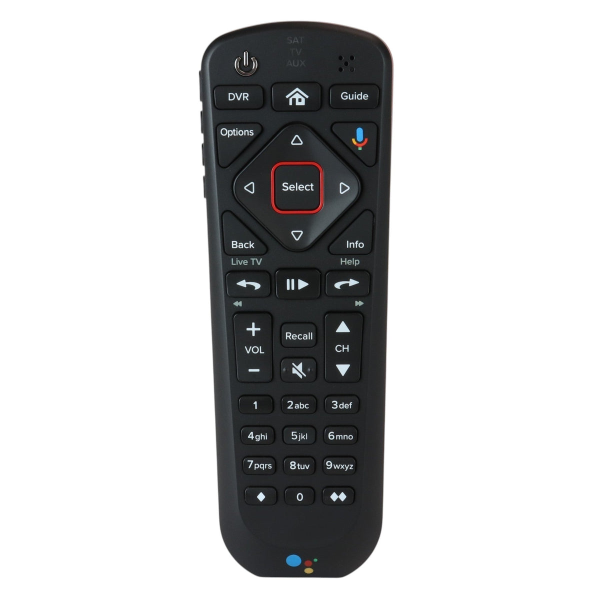 Dish-Network 54.3 UHF 2G for Hopper with Google Assistant Satellite Remote Control - 219243