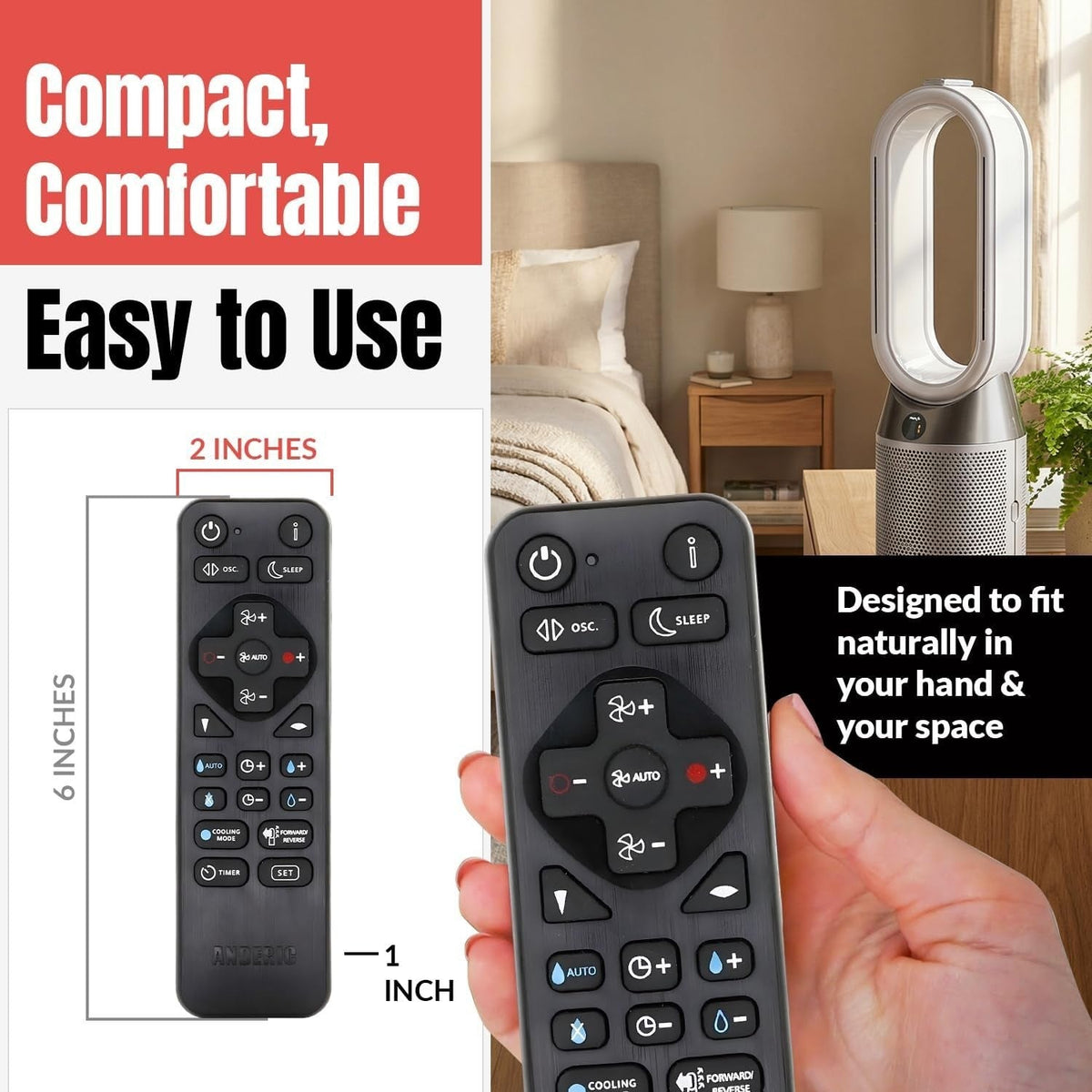 Dyson HP09 / HP2 / HP12 / HP06 Gold Purifier Hot+Cool De-NOx / Formaldehyde Upright Fan Remote Control - 969897