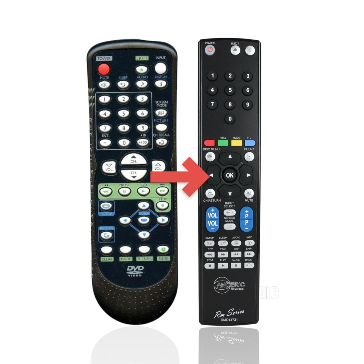 Emerson NF605UD TV/DVD Remote Control