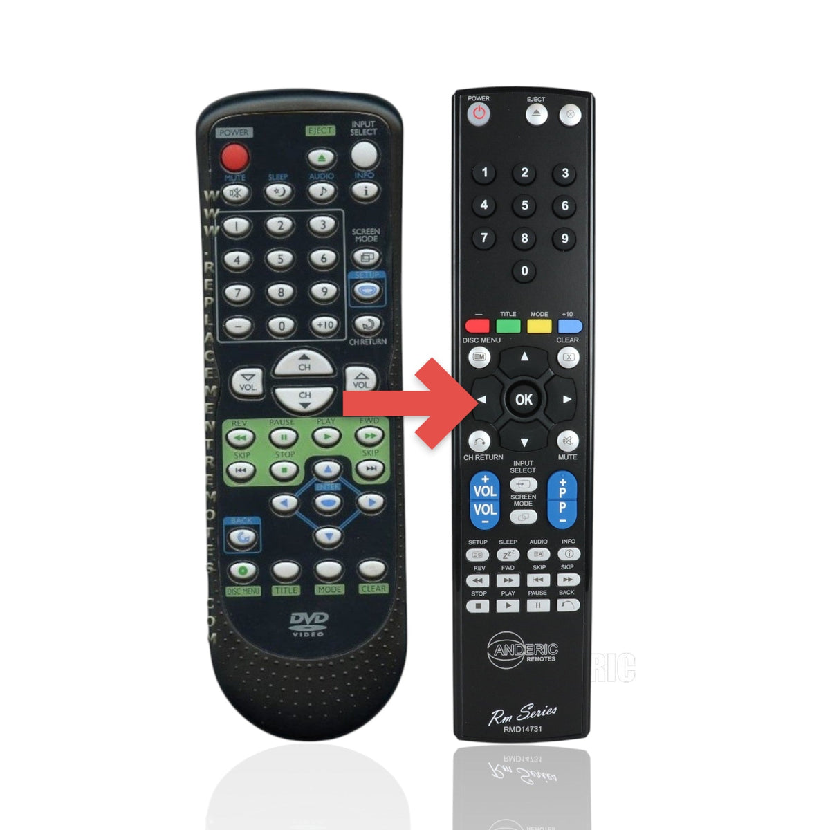 Emerson NF607UD TV/DVD Remote Control