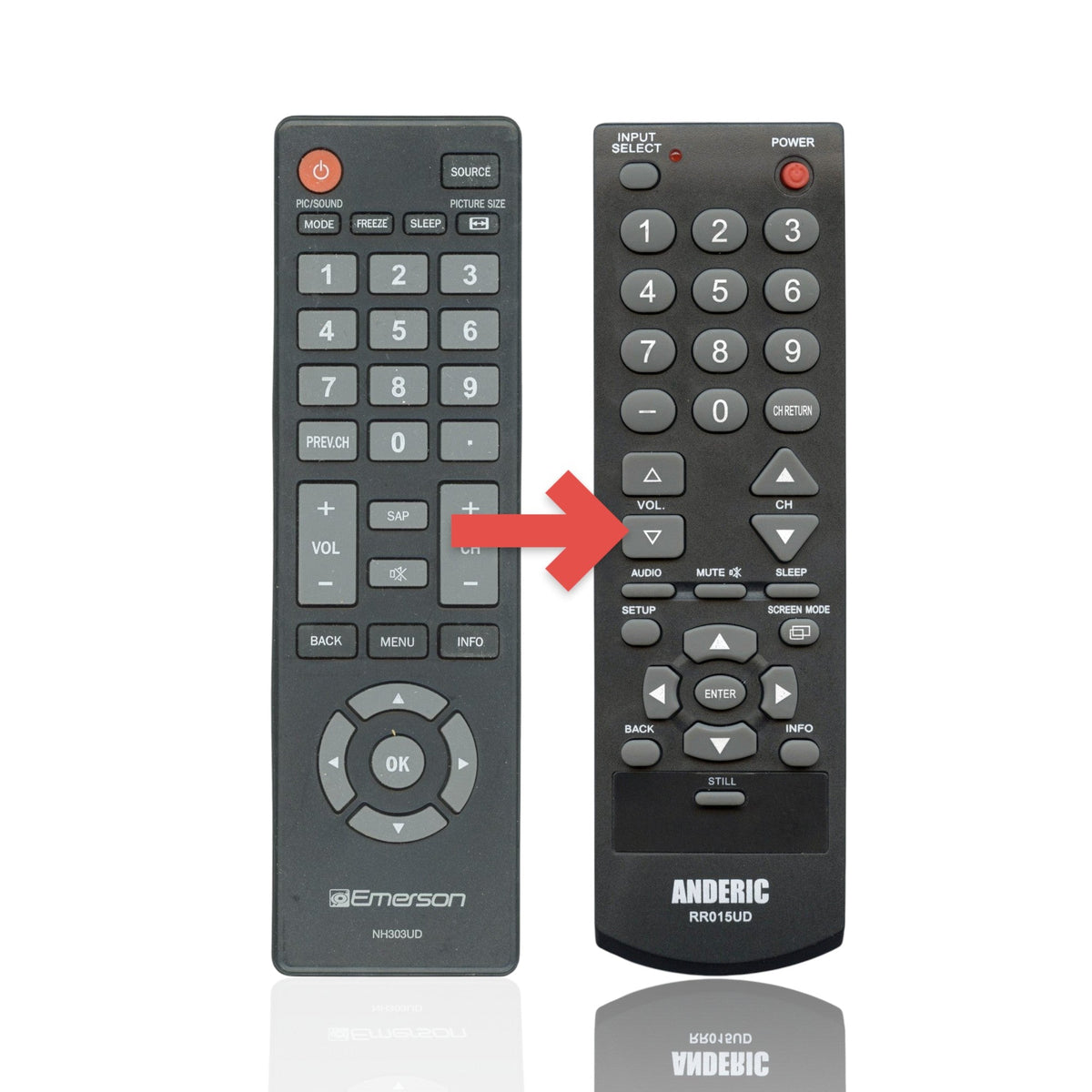 Emerson NH303UD TV Remote Control