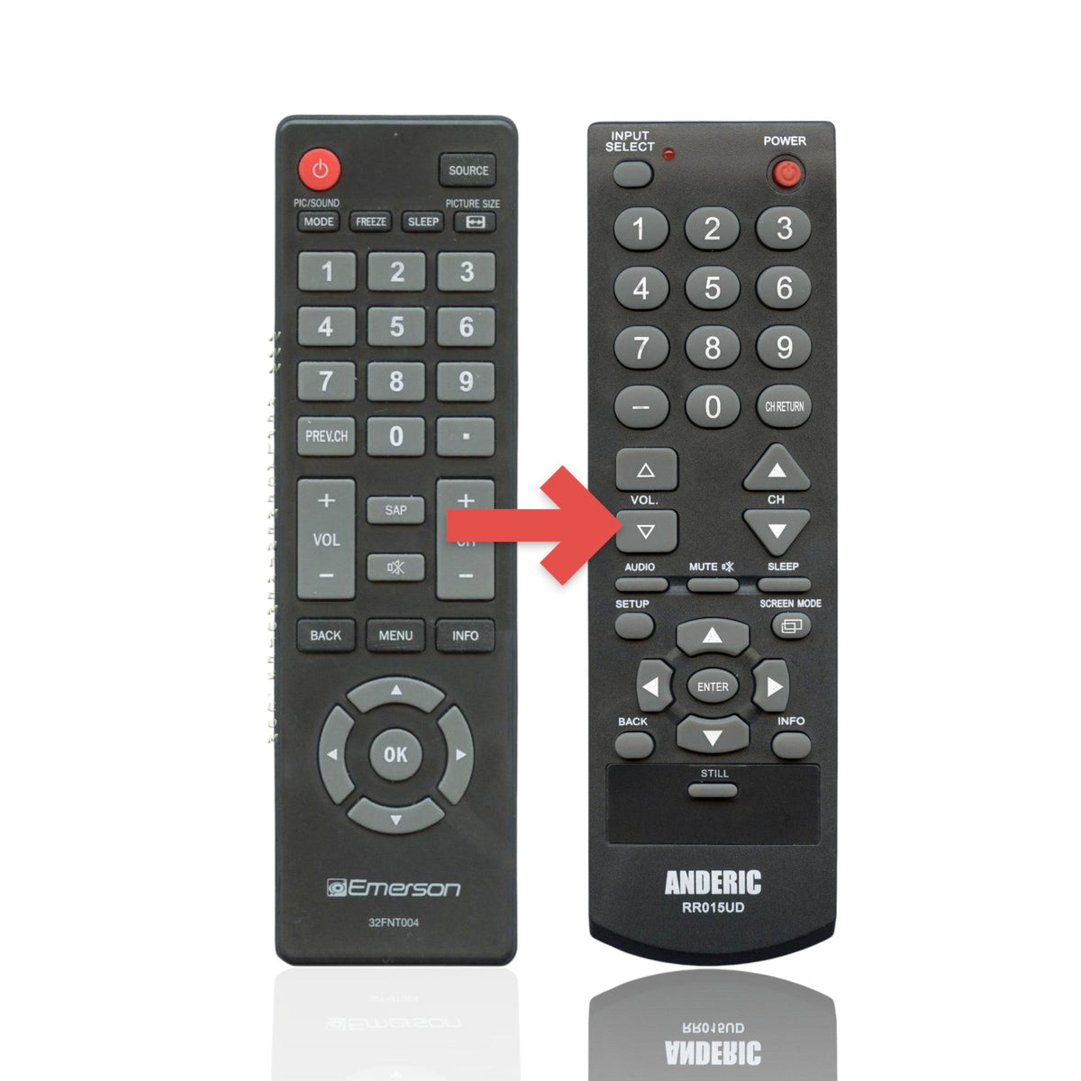 Emerson 32FNT004 TV Remote Control