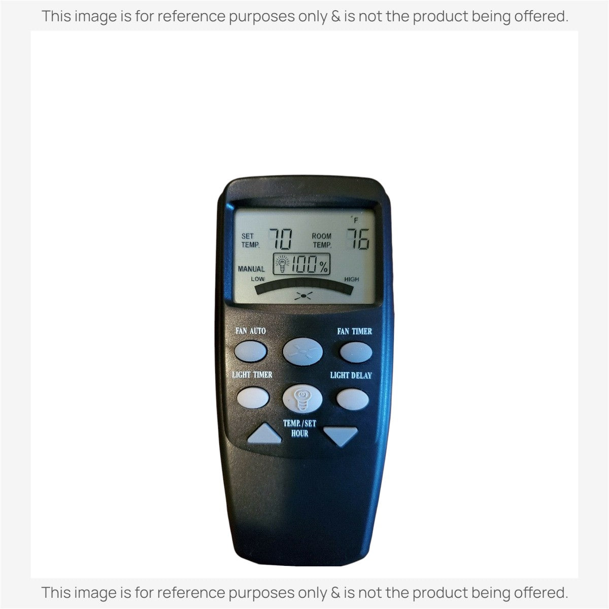 Hampton Bay FAN-9T Ceiling Fan Remote Control | RF Only | Thermostatic | Fan Timer | LCD Display | No Reverse - L3HFAN-9T