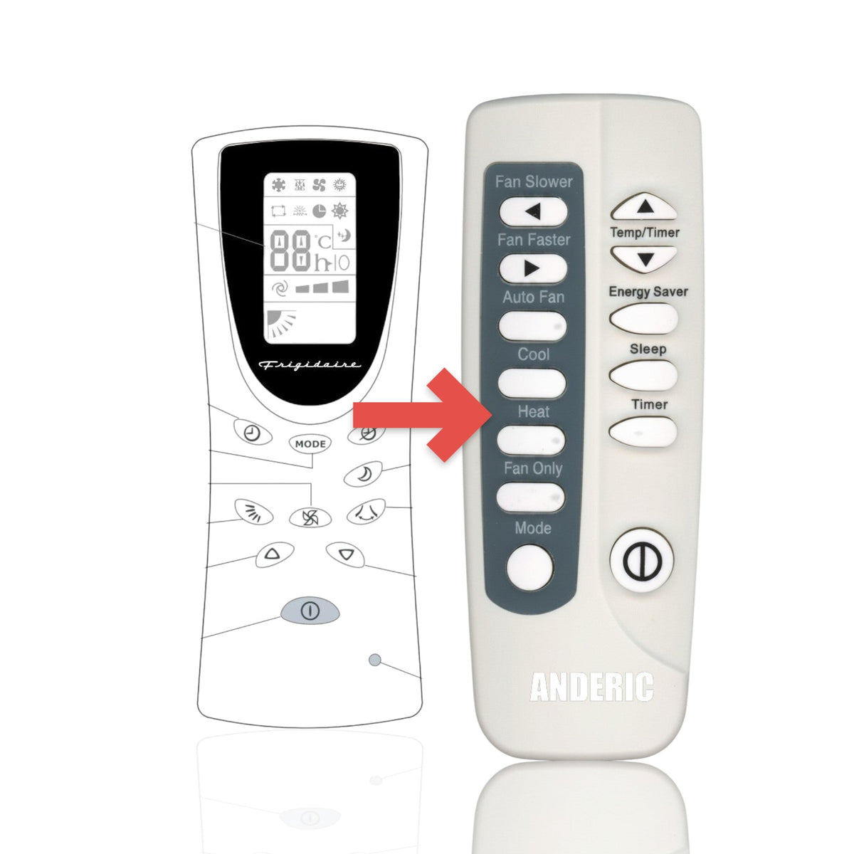 Frigidaire FSC09CM5Jrem Air Conditioner Remote Control