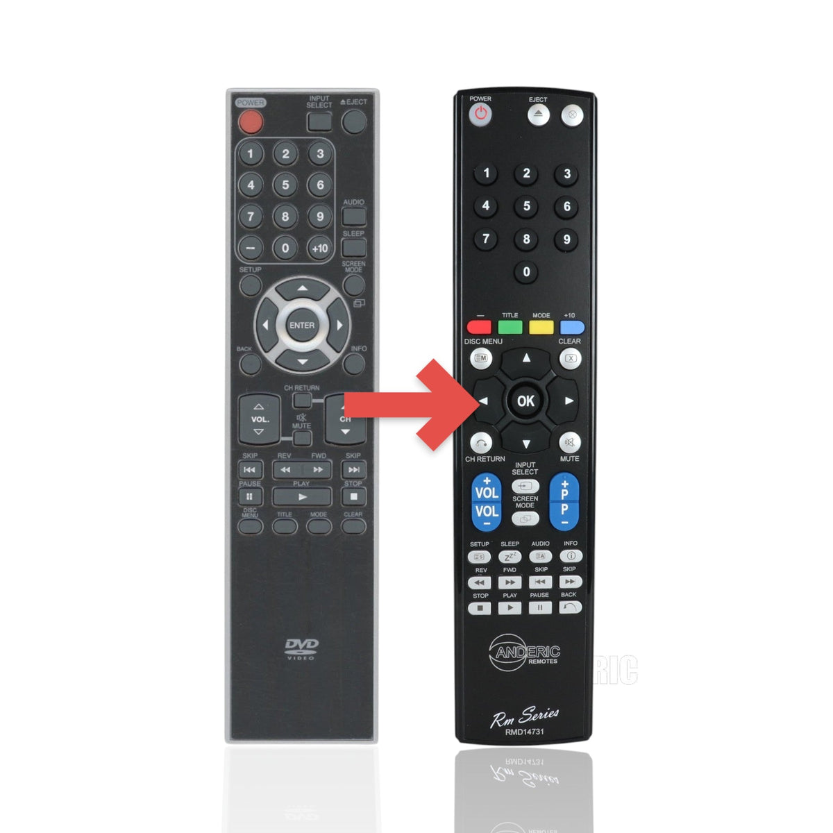 Funai NF033UD SYLVANIA TV/DVD Remote Control