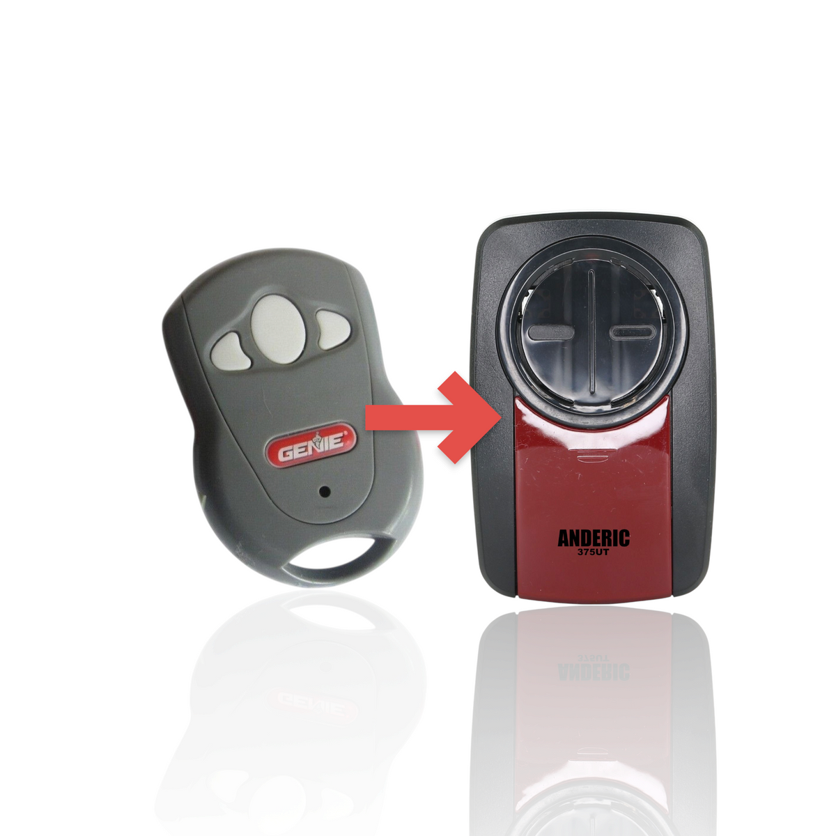 Genie GICT390-3 3-Button Keychain Intellicode Series II 390 MHz Garage Door Opener Remote Control