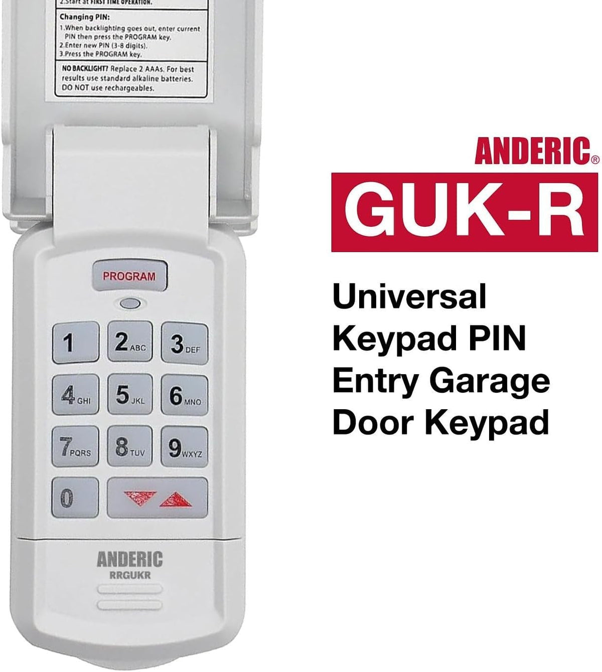 Genie GUK-R Universal Keypad Compatible with LiftMaster Chamberlain Genie Craftsman and More Garage Door Opener Remote Control