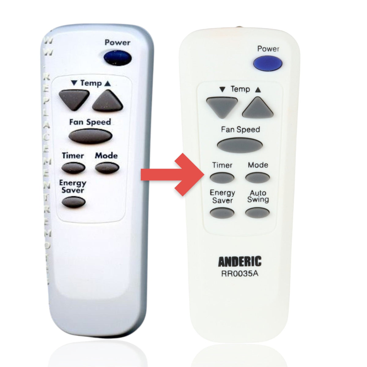Hampton Bay 6711A20056C Air Conditioner Remote Control