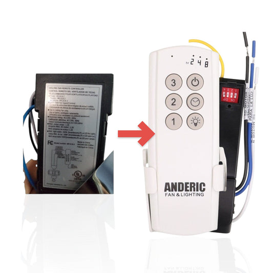 Anderic Substitute Kit for Hampton Bay MR181B-3 Ceiling Fan Receiver [63T-AC83T-KIT]