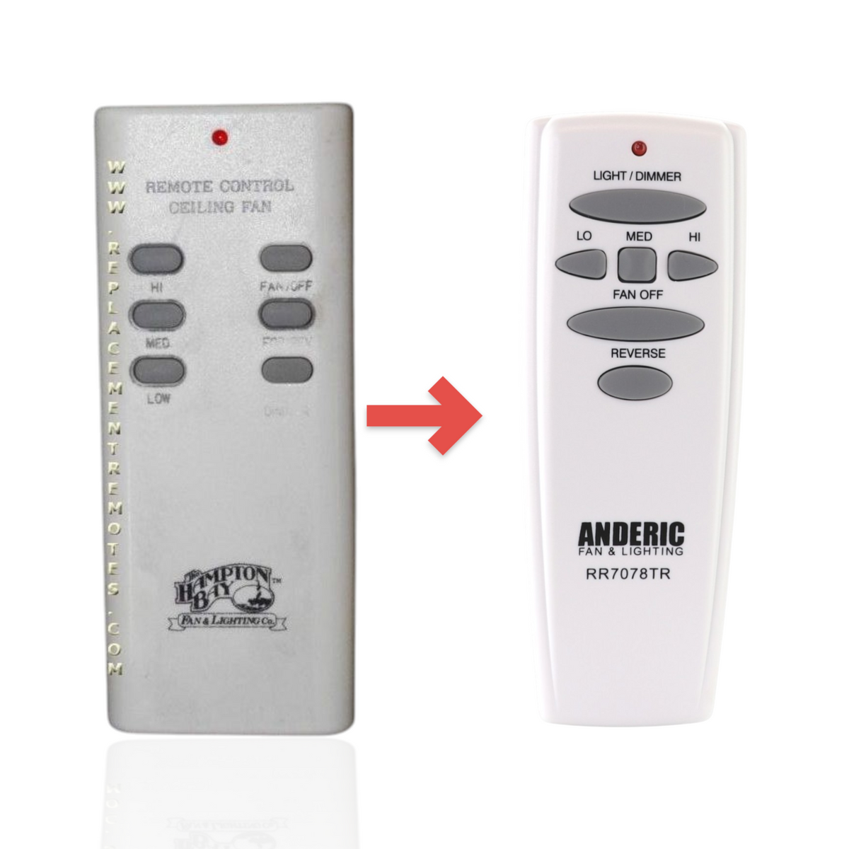 Hampton Bay UC7030T Ceiling Fan Remote Control