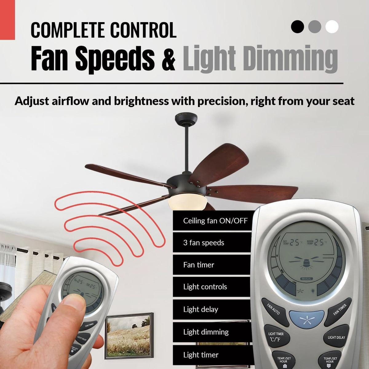 Hampton Bay UC7087T Ceiling Fan Remote Control