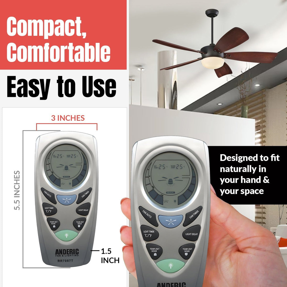 Hampton Bay UC7087T Ceiling Fan Remote Control