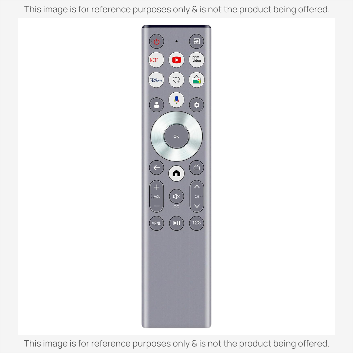 Dan's Originals Substitute for Hisense ERF6G80H / ERF6A80 Google Voice TV Remote Control | A7, U8 Series [ERF6B80HL]