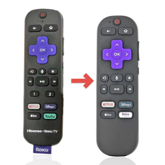 Hisense 75U800GR ROKU TV Remote Control | Voice | RF | Headphone - 75U800GR-REM