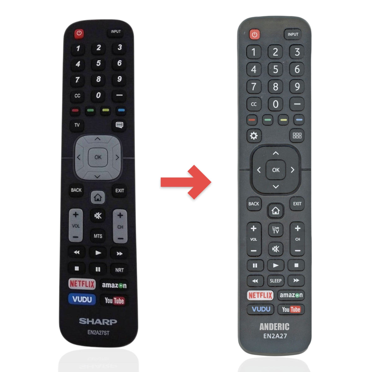 Hisense EN2A27ST TV Remote Control