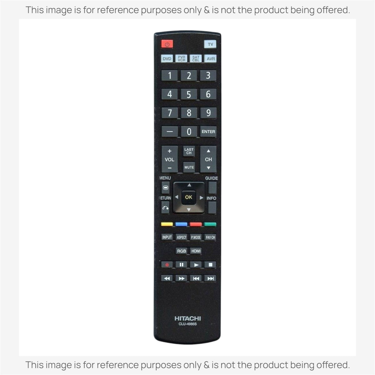 Hitachi CLU4986S TV Remote Control