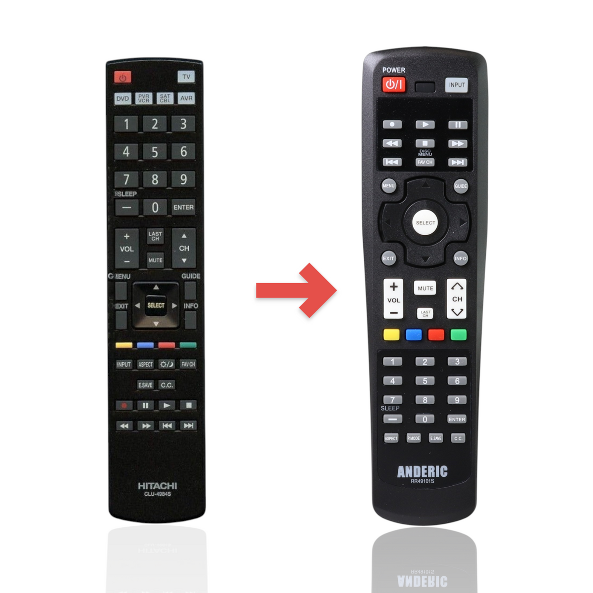 Hitachi CLU4984S TV Remote Control