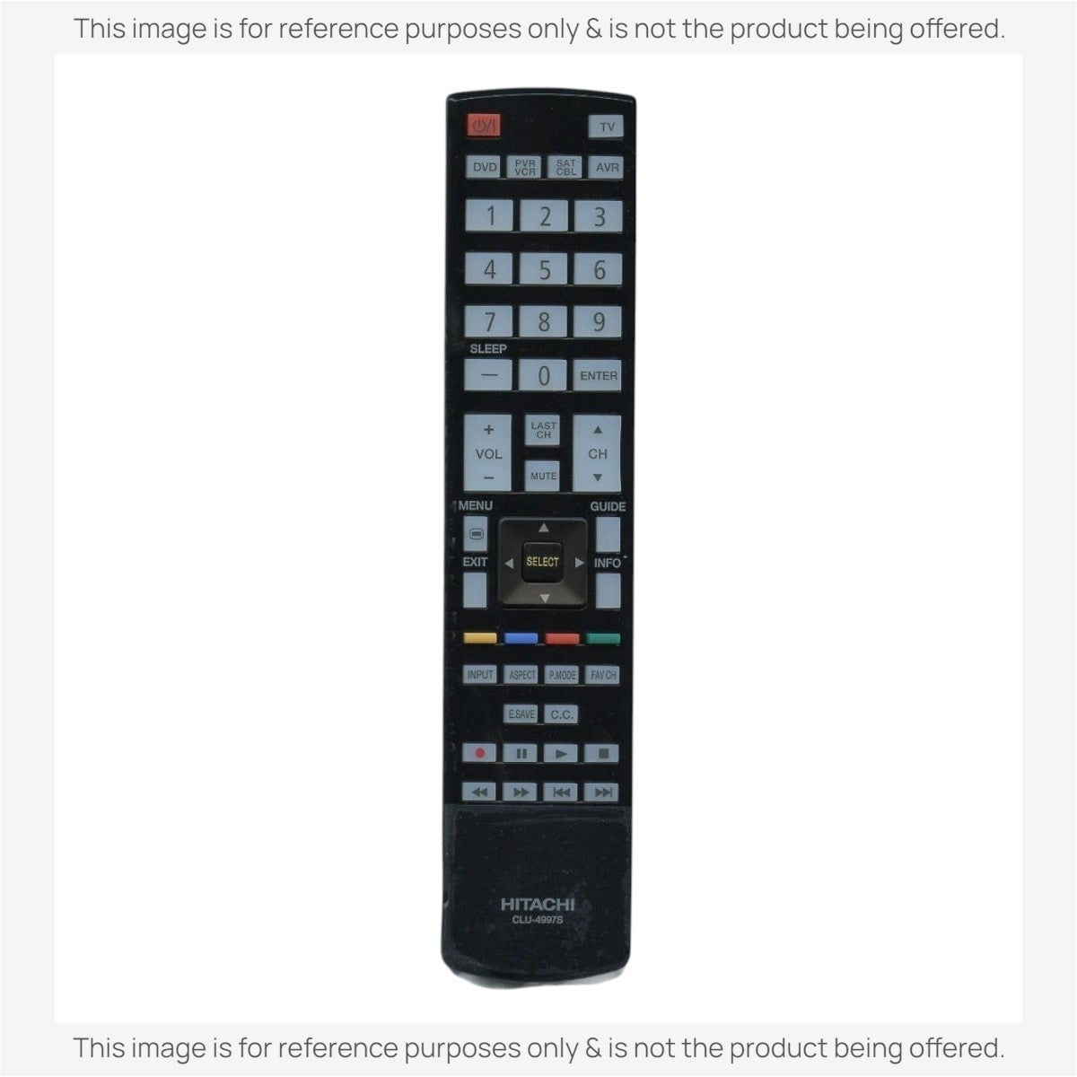 Hitachi CLU4997S TV Remote Control