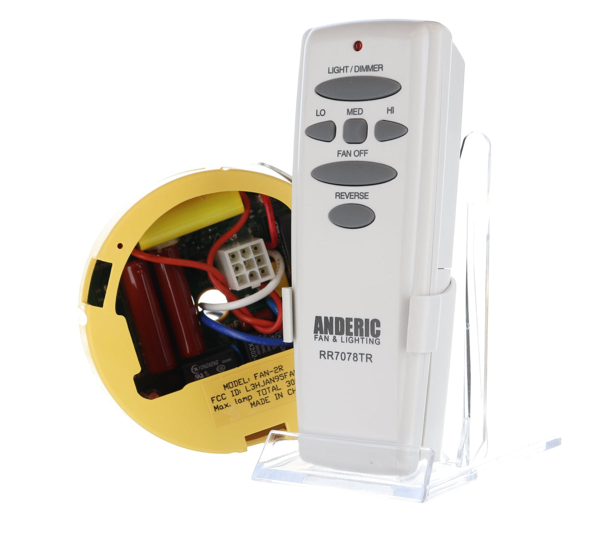 Anderic Substitute for Hunter 85112-04 Ceiling Fan Receiver [FAN2R-RR7078TR-KIT]