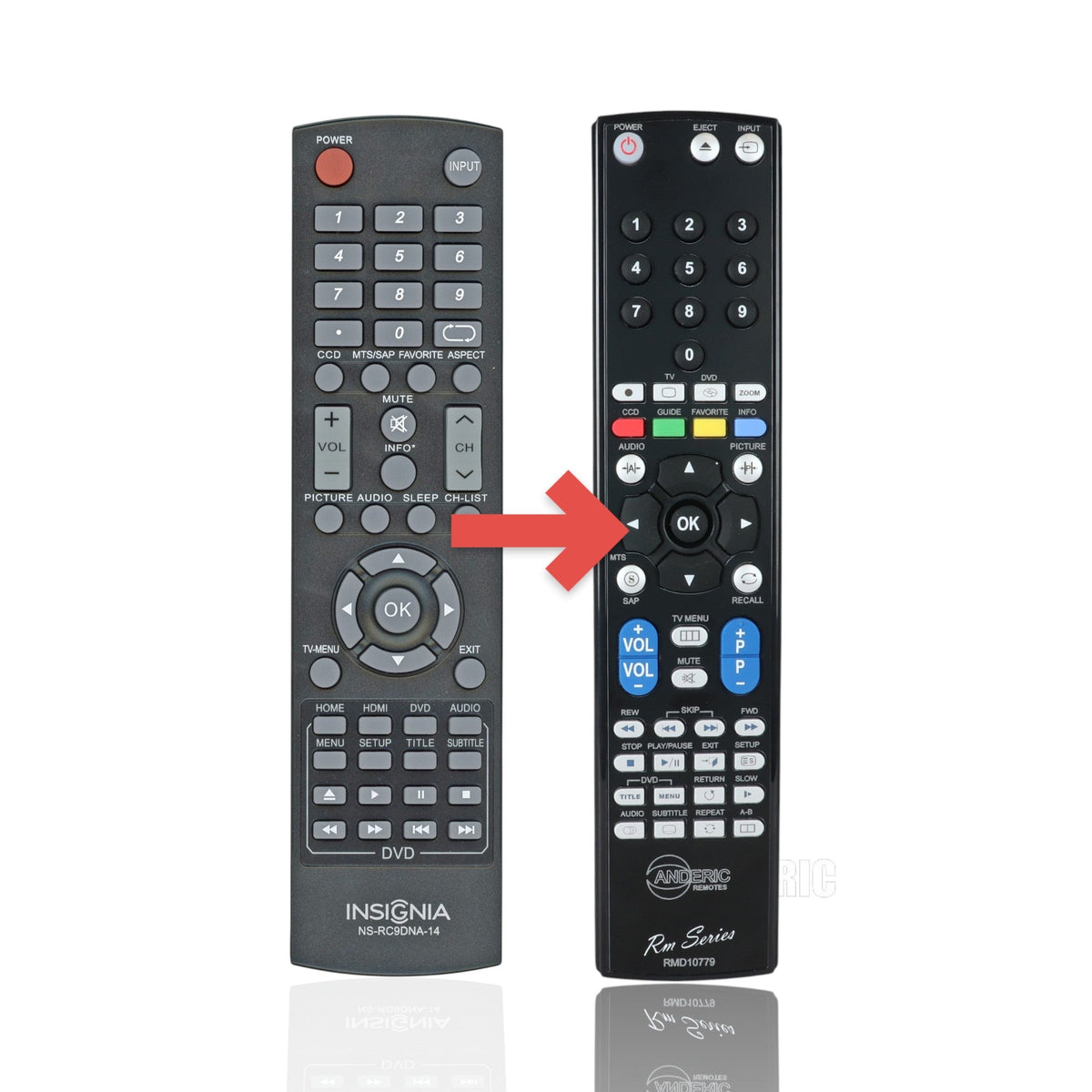 Insignia NSRC9DNA14 TV/DVD Remote Control