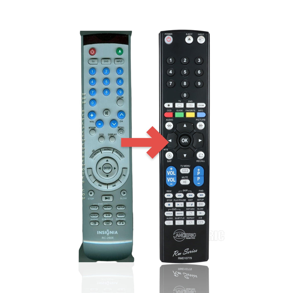 Insignia RC260E TV/DVD Combo Remote Control - ES06195E