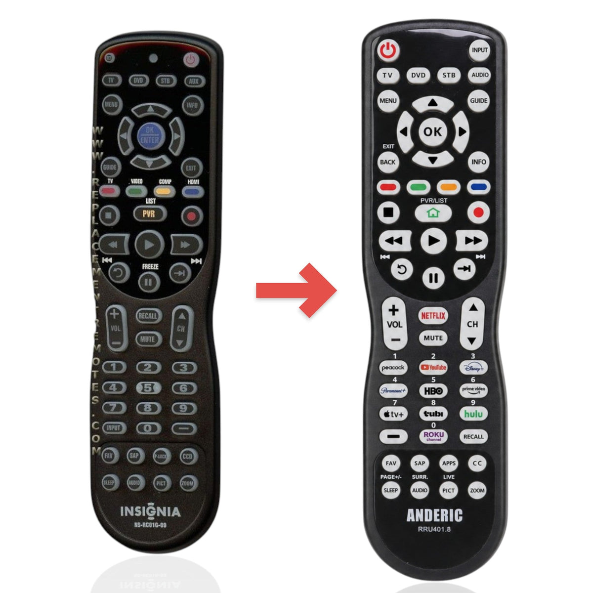 Insignia NSRC01G09 TV Remote Control
