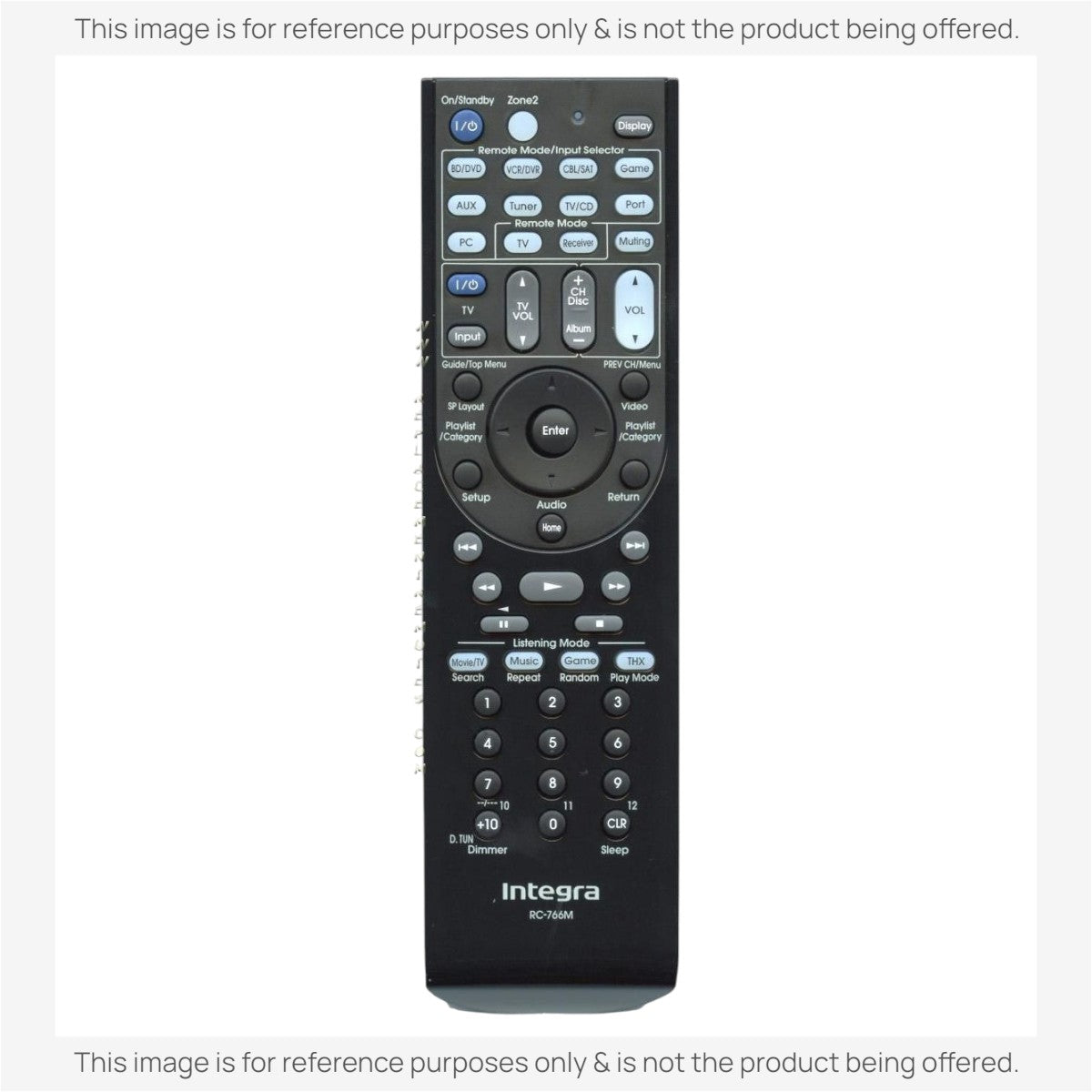 Integra RC766M / 24140766 A/V Receiver Remote Control