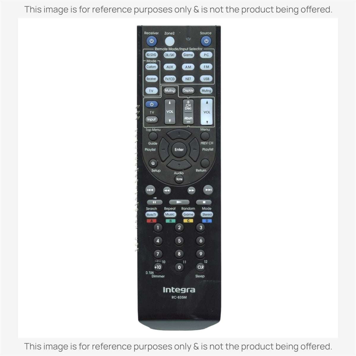 INTEGRA RC835M Receiver Remote Control - 24140835
