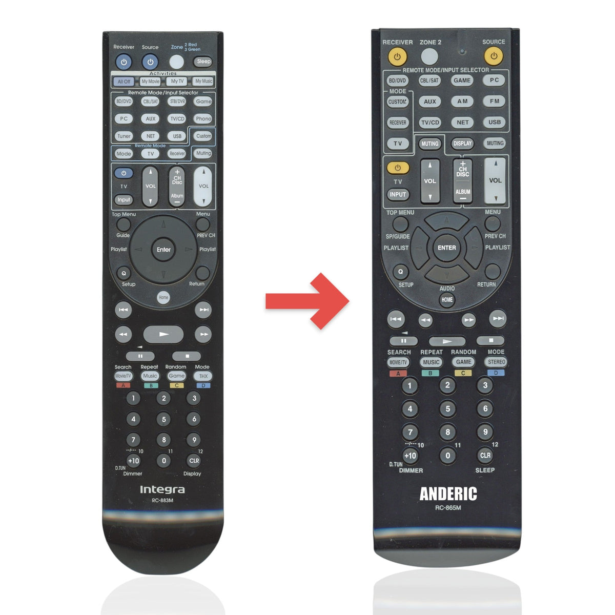 Integra RC883M Receiver Remote Control