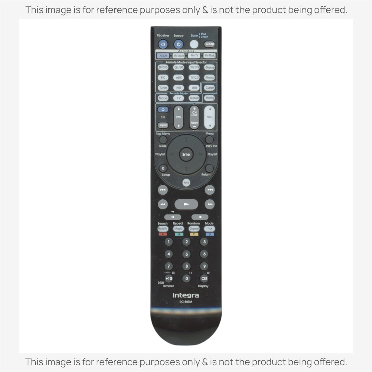 Integra RC883M Receiver Remote Control