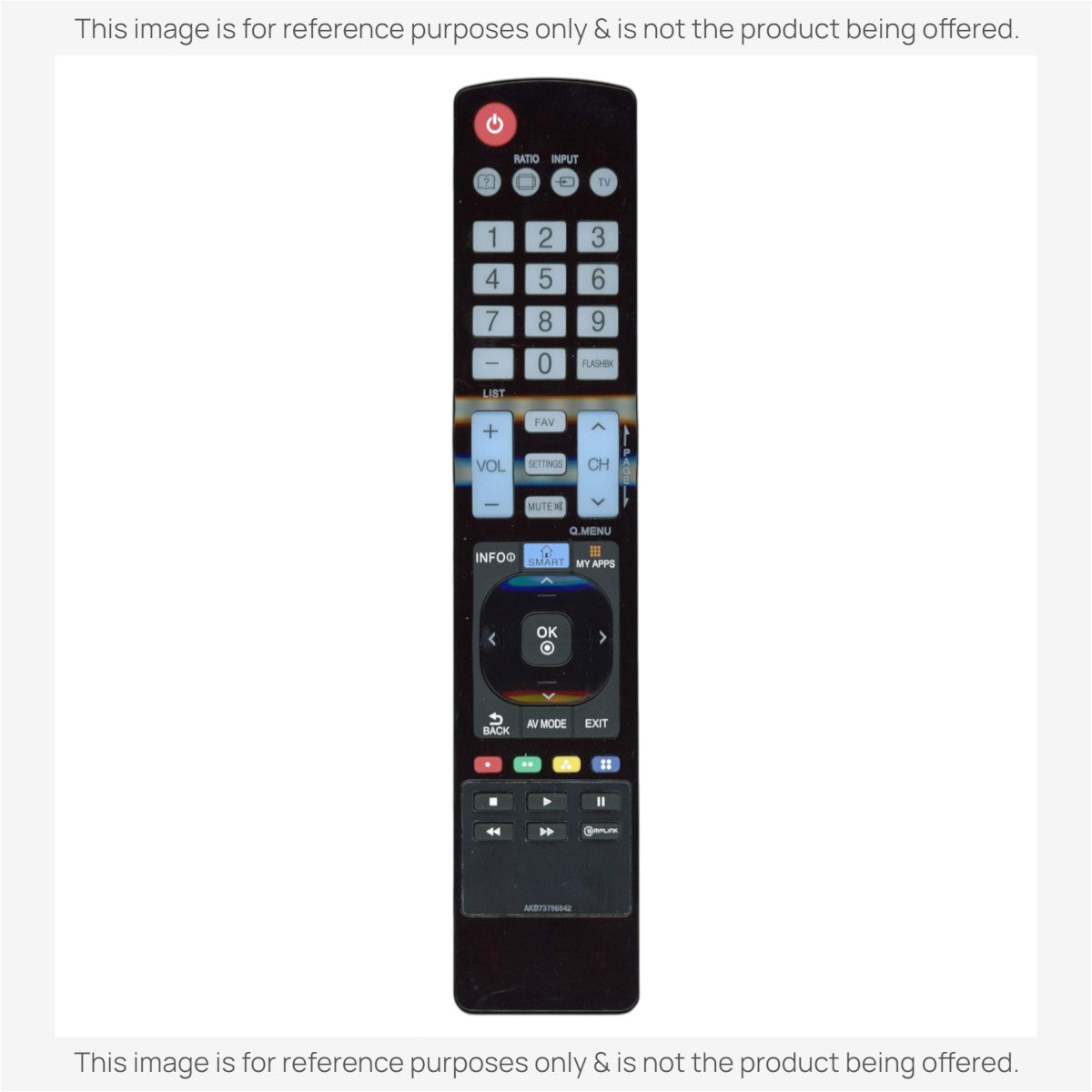 Anderic Substitute For AKB73756542 for LG TV Remote Control [RR5501]