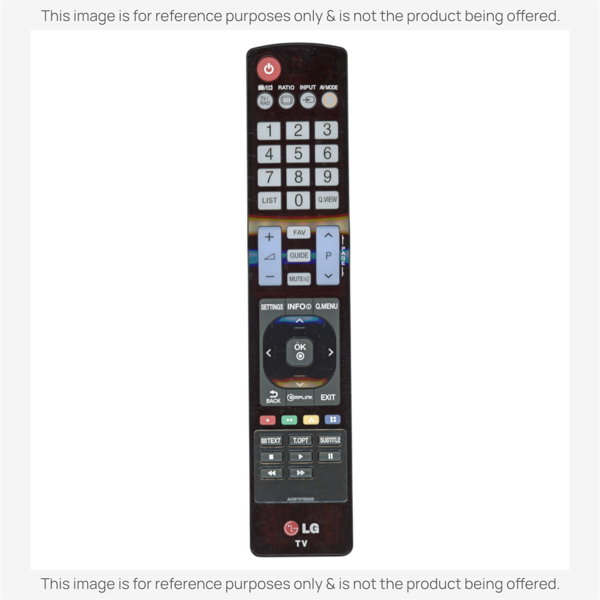 LG AKB73756520 TV Remote Control