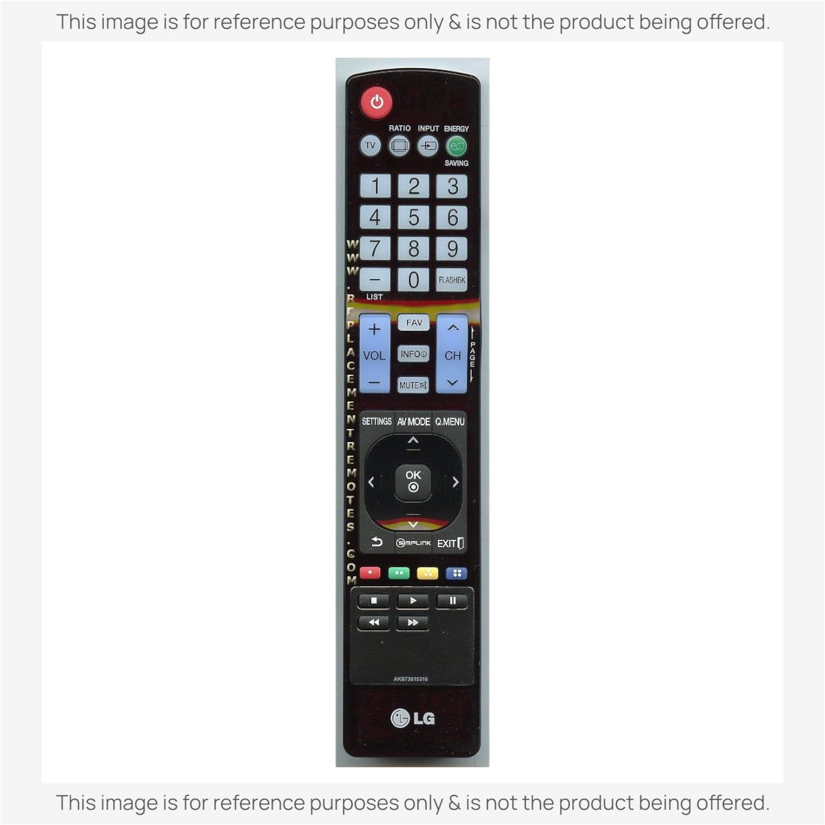 LG AKB73615316 TV Remote Control