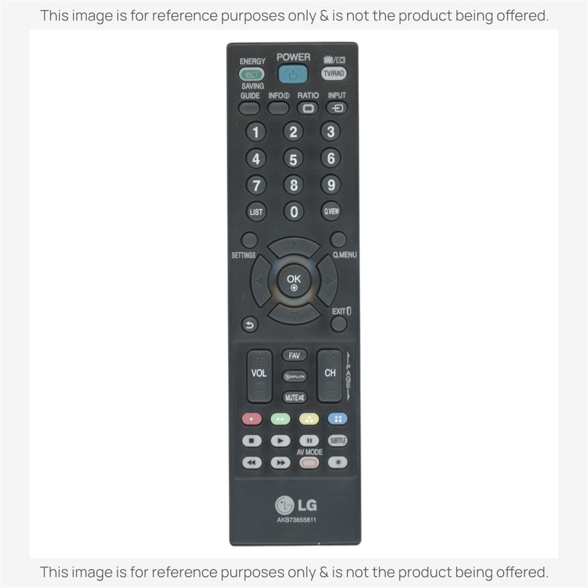 LG AKB73655811 TV Remote Control - AKB73655811