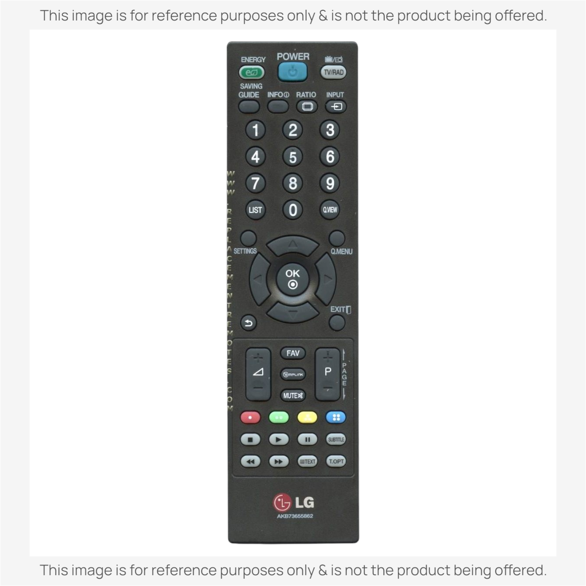 LG AKB73655862 TV Remote Control