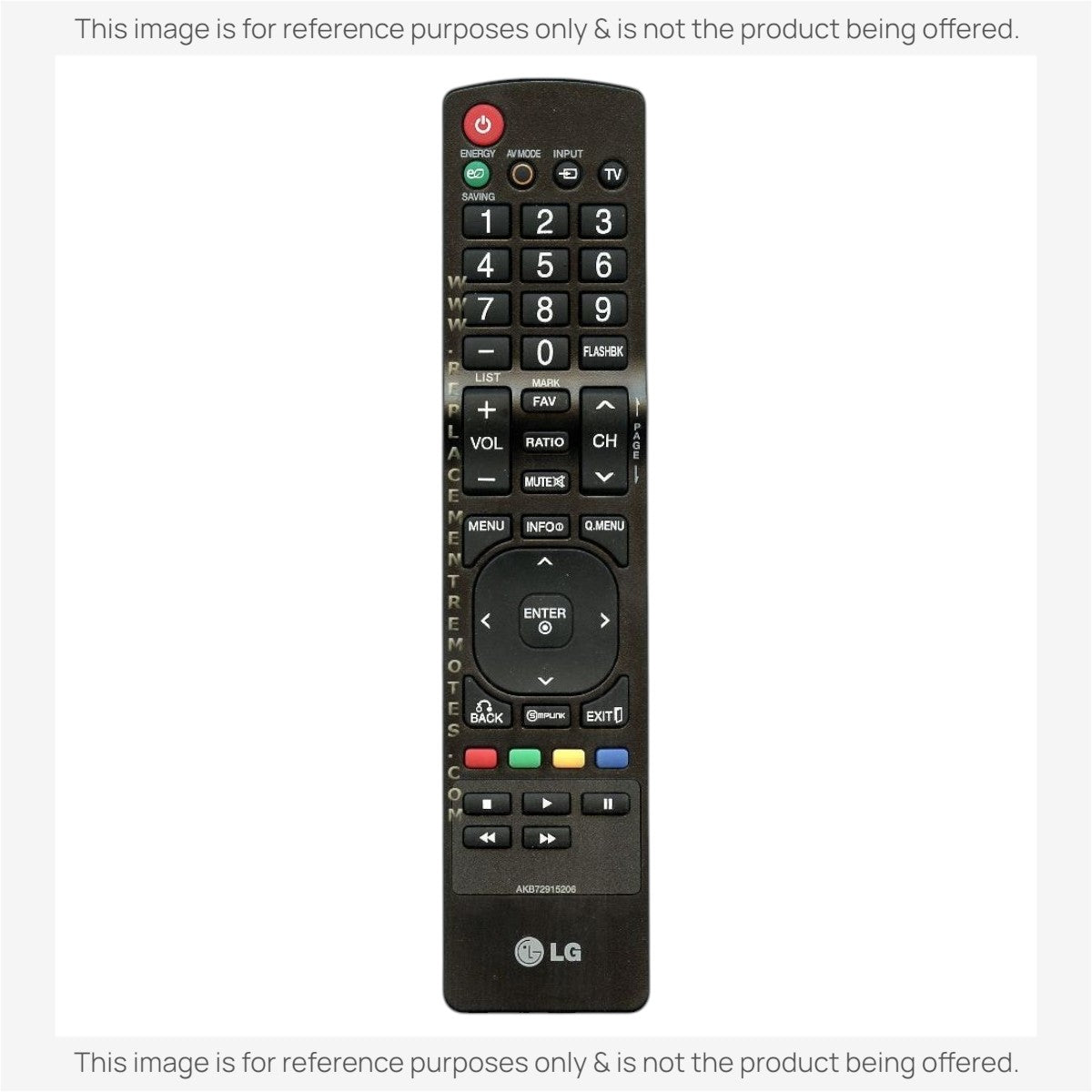 LG AKB72915206 TV Remote Control