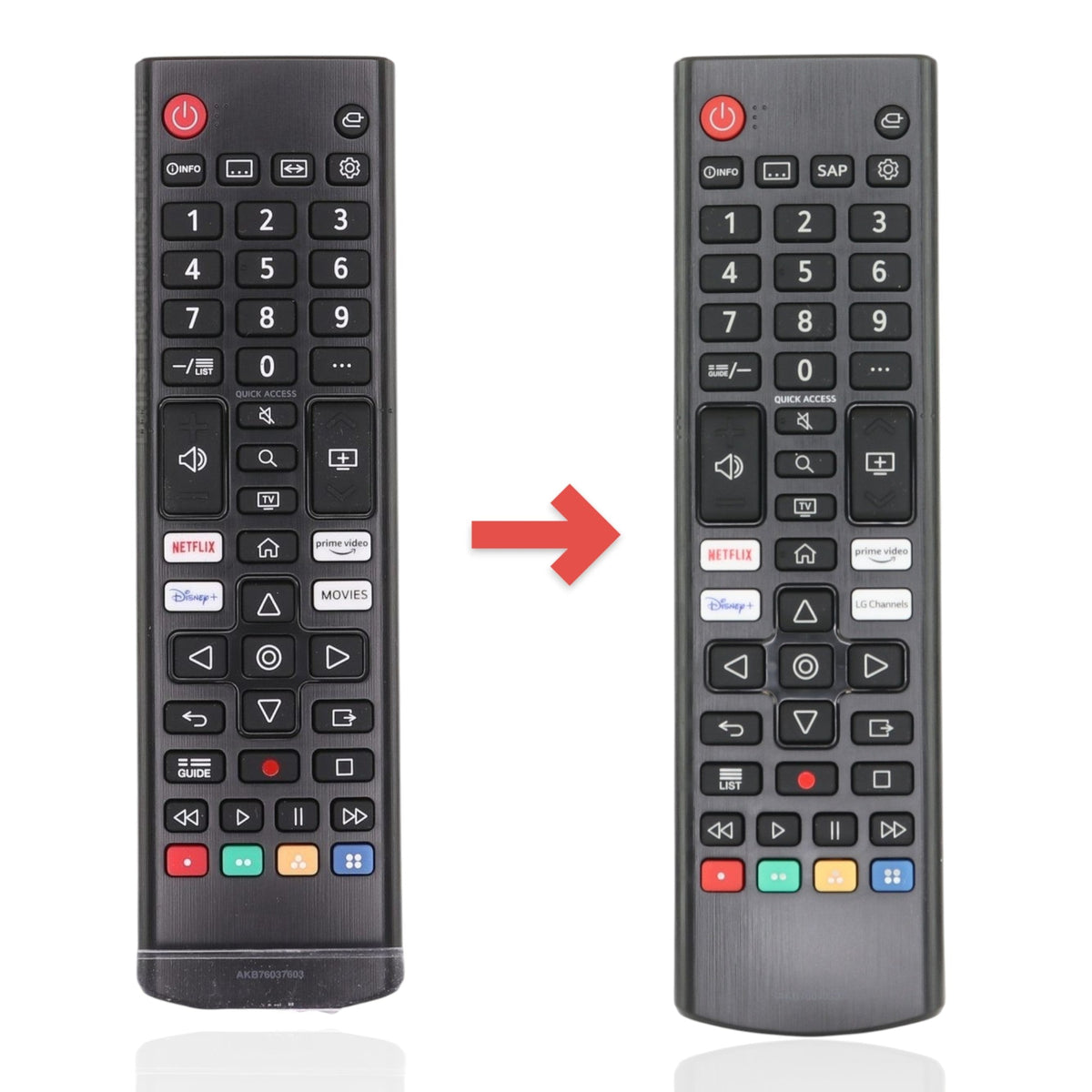 LG AKB76037603 TV Remote Control | Netflix | Prime Video | Disney+ | Movies - AKB76037603