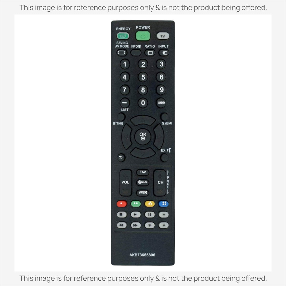Anderic AKB73655806 for LG TV Remote Control