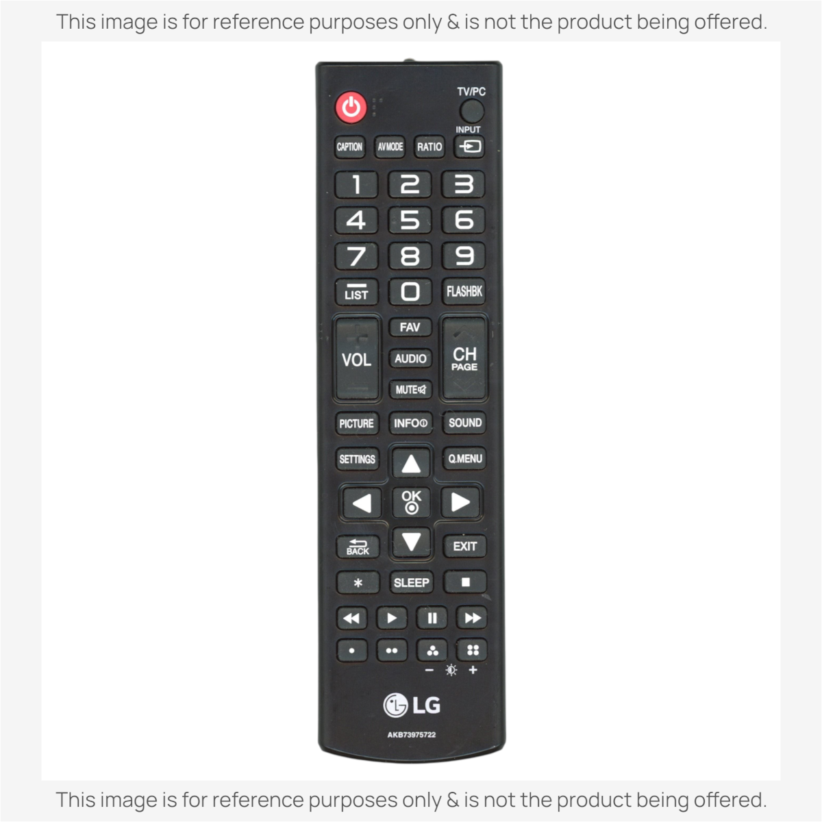 LG AKB73975722 TV Remote Control