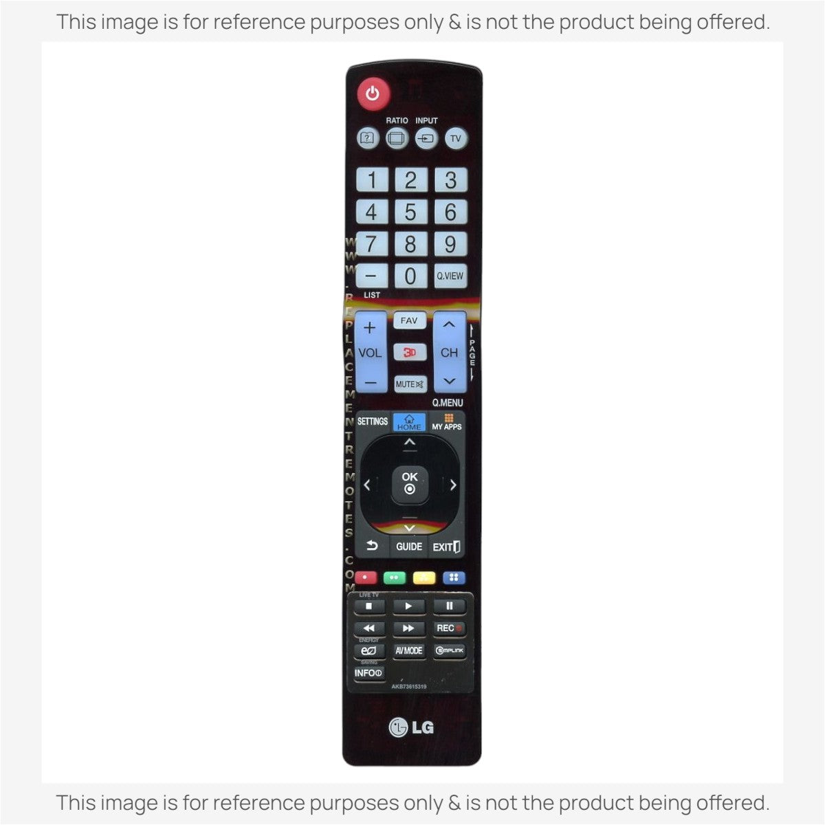 LG AKB73615319 TV Remote Control