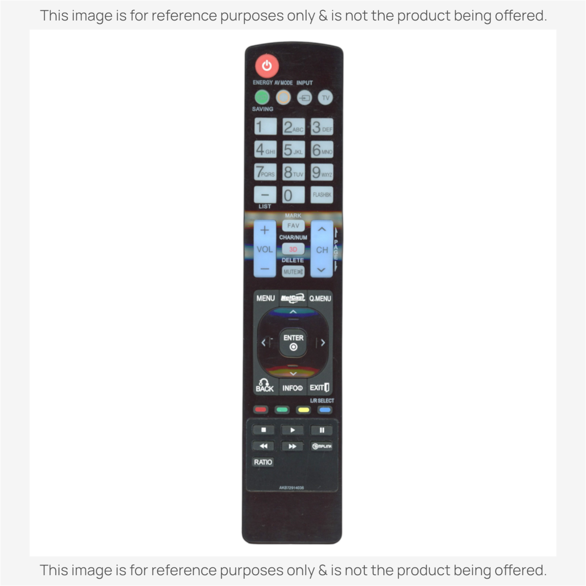 LG AKB72914036 TV Remote Control