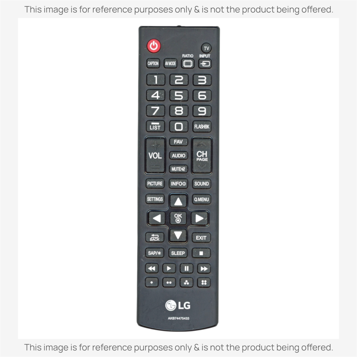 LG AKB74475433 TV Remote Control