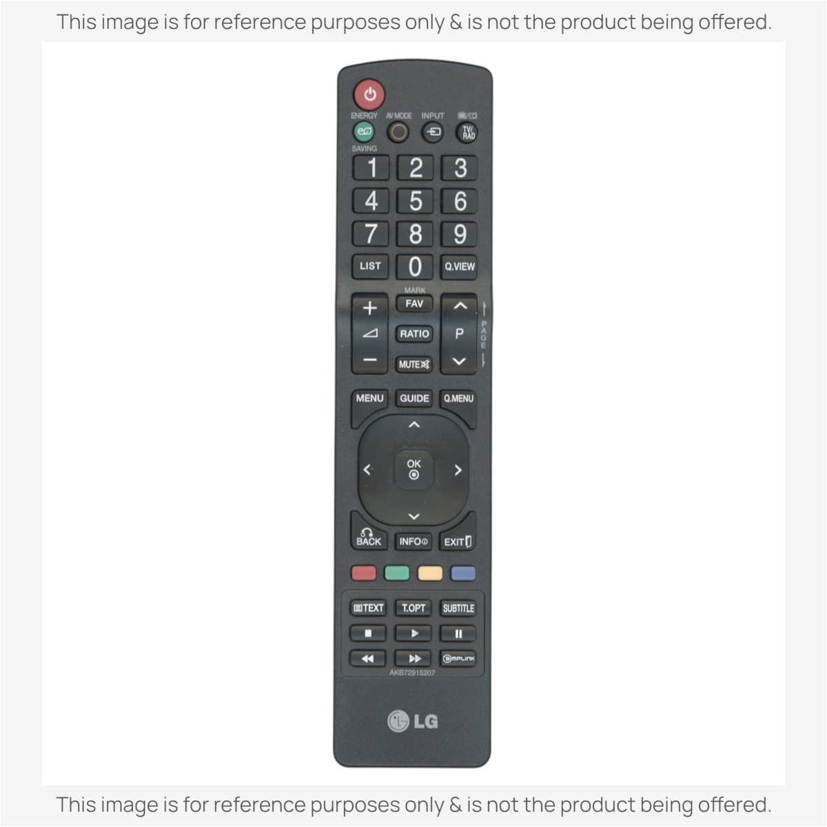 LG AKB72915207 TV Remote Control