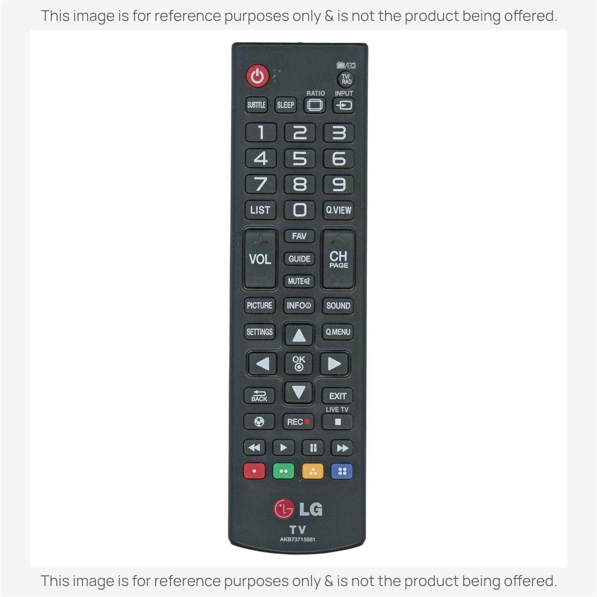 LG AKB73715681 TV Remote Control