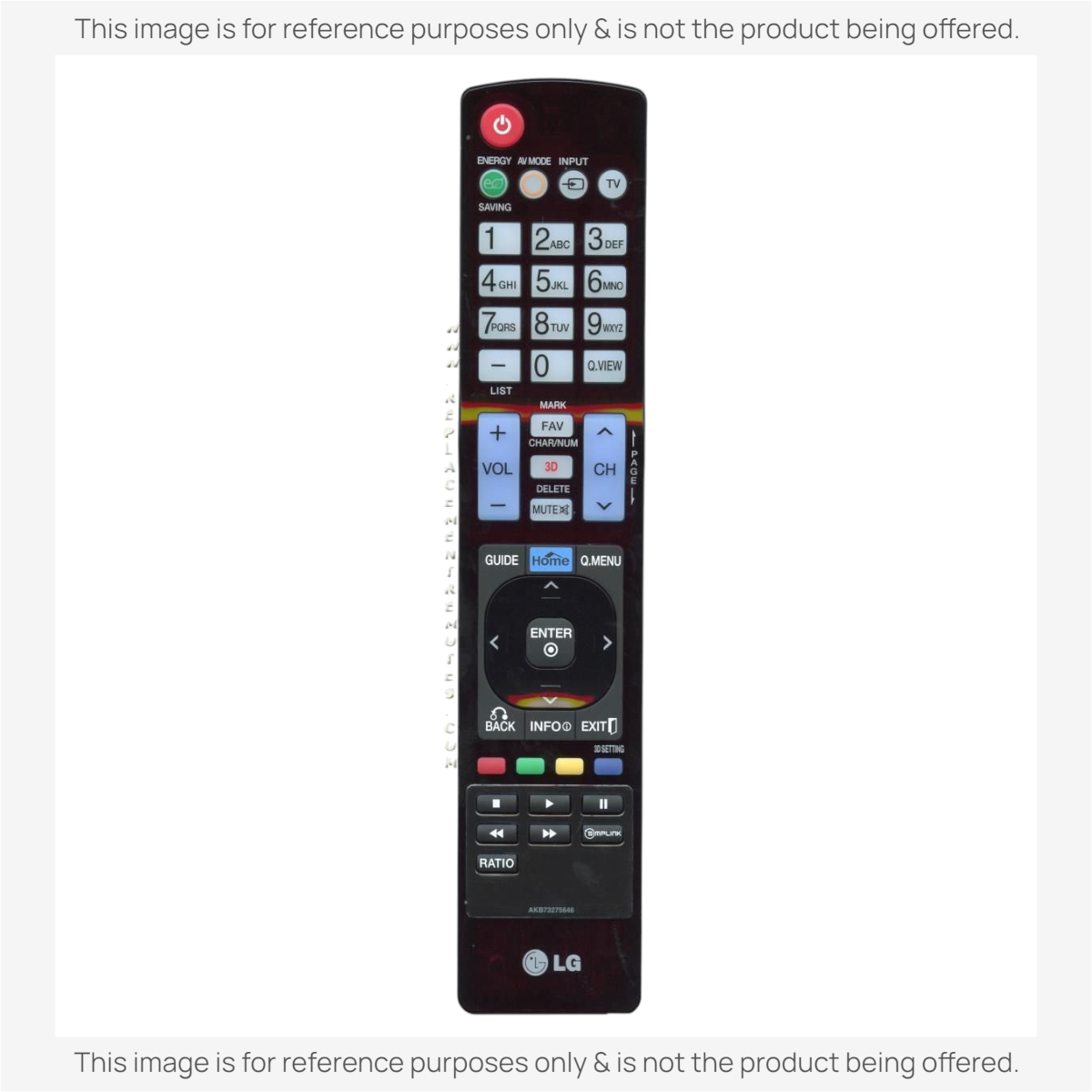 LG AKB73275646 TV Remote Control