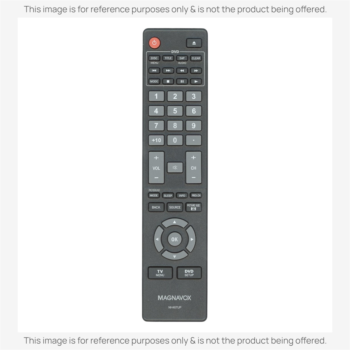 Magnavox NH407UP TV/DVD Remote Control