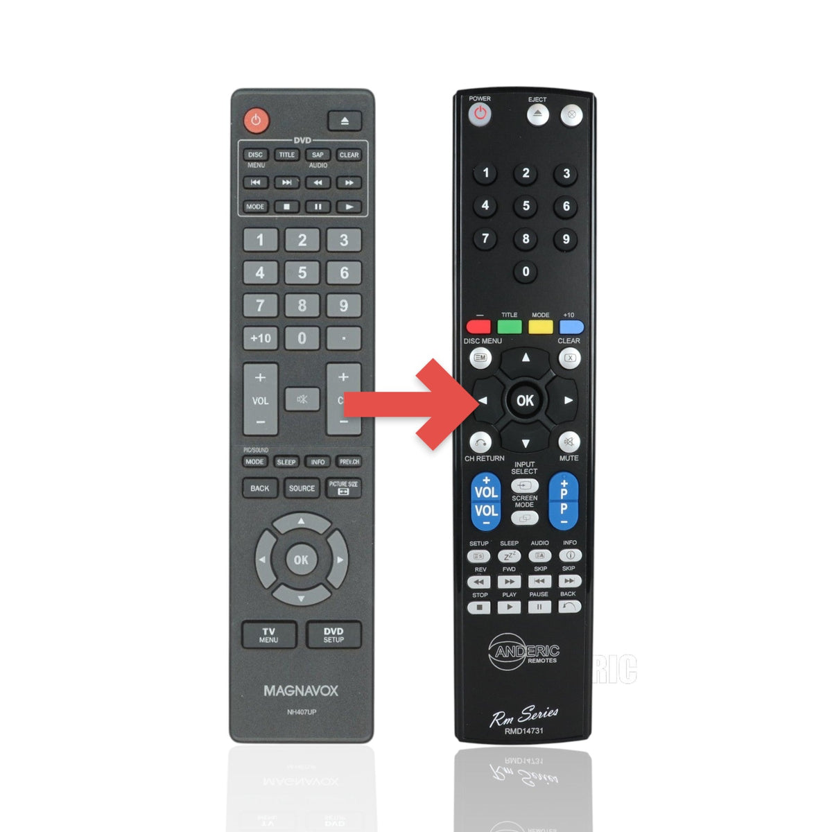 Magnavox NH407UP TV/DVD Remote Control