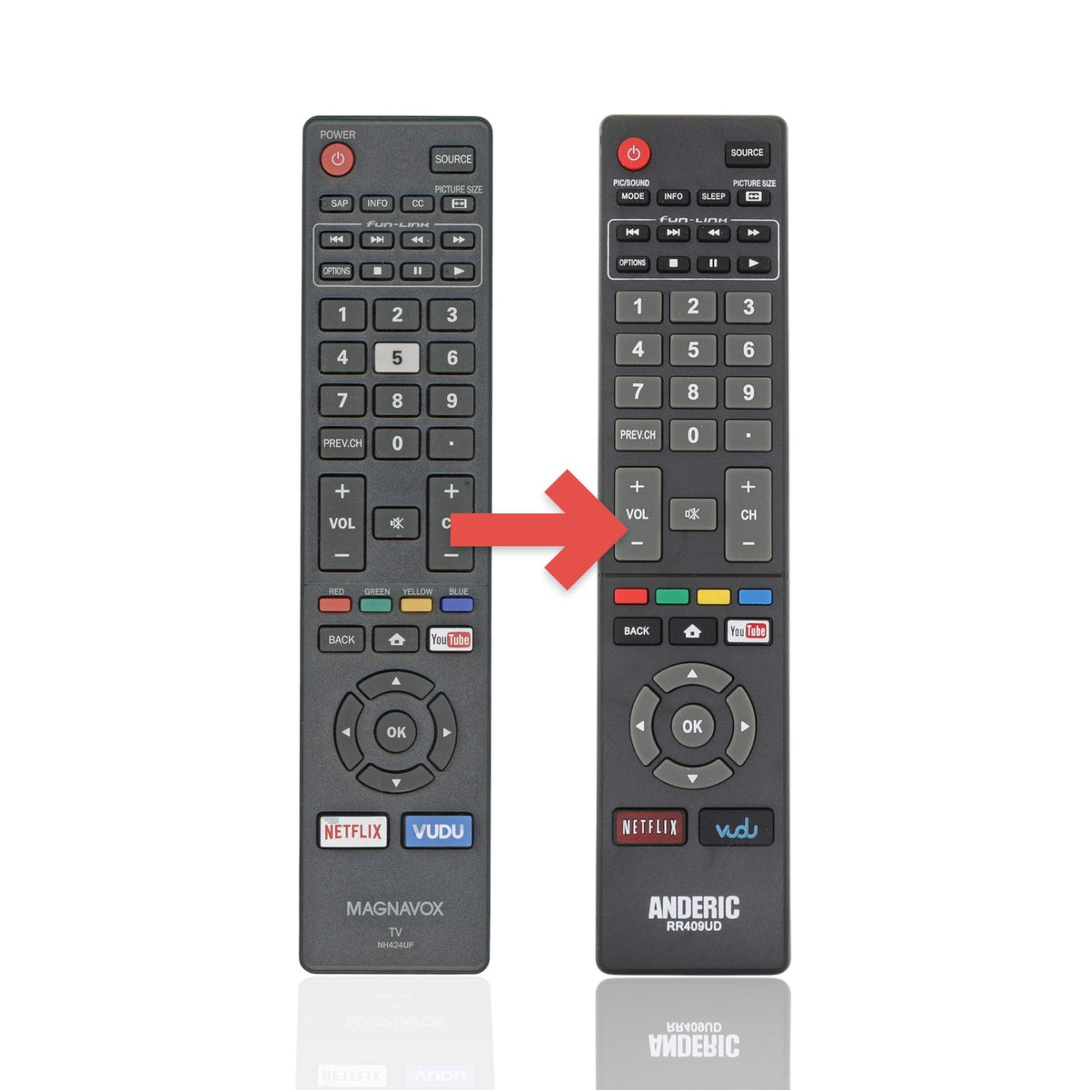 Magnavox NH424UP Smart TV Remote Control - NH424UP